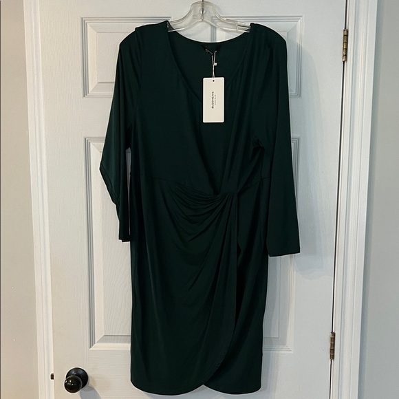 BloomChic Dresses & Skirts - BloomChic Elegant Dark Green Long Sleeve Dress